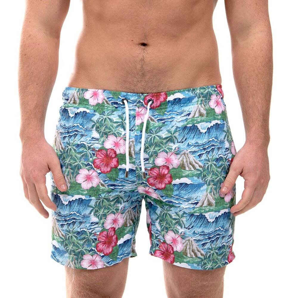 Frank’s NEW tropical print swim trunks Large